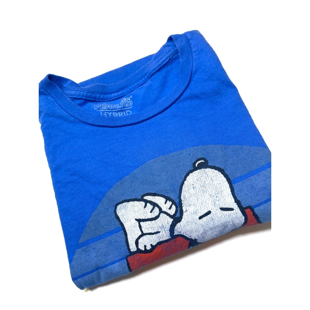Peanuts Hybrid Snoopy I Can't Even Blue Graphic T-Shirt Small 0337